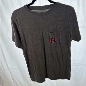 Rutgers Gray Men's T-Shirt with Pocket and large back graphic